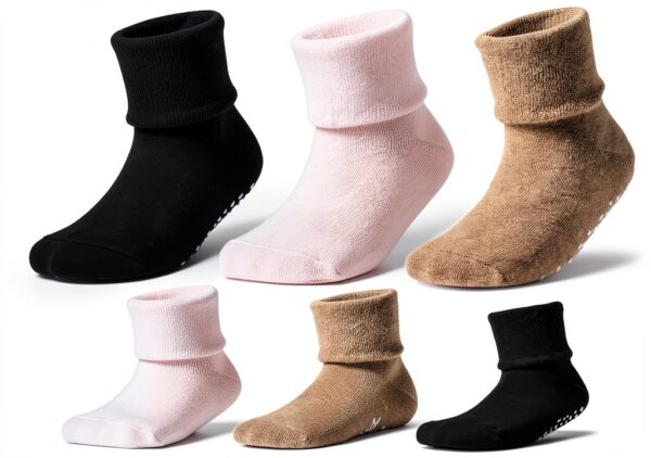 EPEIUS Baby Socks Non-Skid Grippers Combed Cotton Blend-0