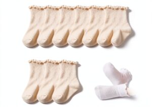 Opvixi Baby Girls Ruffle Socks Cotton Blend 6 Pairs-0